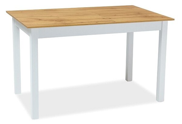 SIGNAL SIG Rozkladací stôl HORACY dub wotan/biely mat 100(140)x60x75