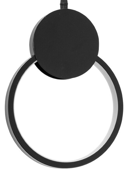 Toolight - LED závesné stropné kruhové svietidlo APP852-CP, čierna, OSW-07021