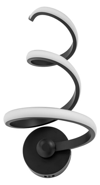 Toolight - LED nástenná lampa SPRING UP APP829-W, čierna matná, OSW-09181