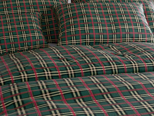 Mikroplyšové obliečky GLENMOORE zelené Rozmer obliečky: 70 x 90 cm | 140 x 220 cm
