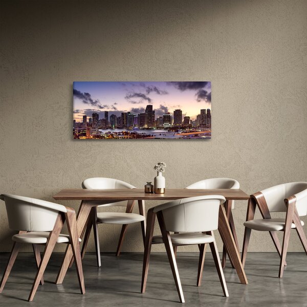 Obraz metropoly s mrakodrapmi (120x50 cm)