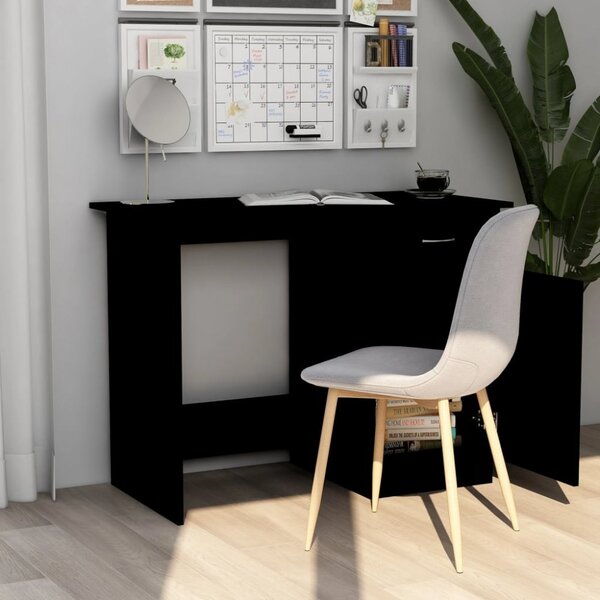Písací stôl so skrinkou 100x50 cm čierna Dekorhome - POSLEDNÝ KUS