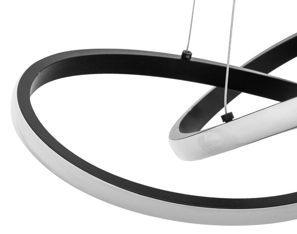 Toolight - LED závesné svietidlo APP814-CP + diaľkové ovládanie, čierna, OSW-04025