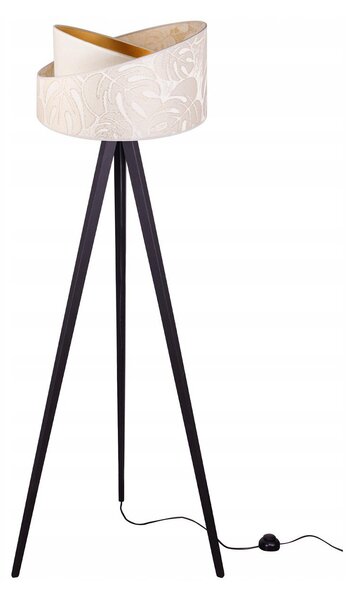 Stojacia lampa Werona 7, 1x krémové textilné tienidlo so vzorom, g, k