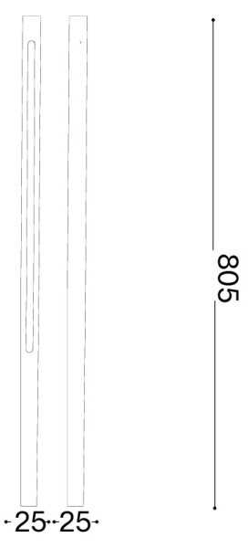 Ideal Lux - Exteriérové LED svietidlo JEDI LED/12W/230V 80 cm CRI 90 IP65 hnedé