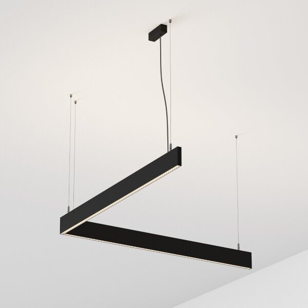 Ideal Lux - LED luster na lanku STEEL LED/29W/230V 4000K CRI 90 120 cm čierny