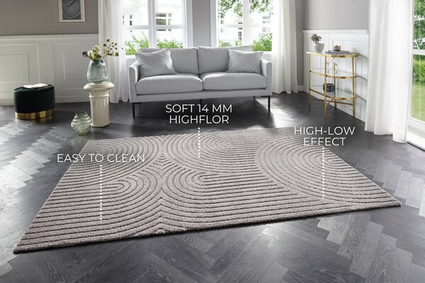 ELLE Decoration, Kusový koberec New York 105085 Grey, 80x150, šedá, obývacia izba