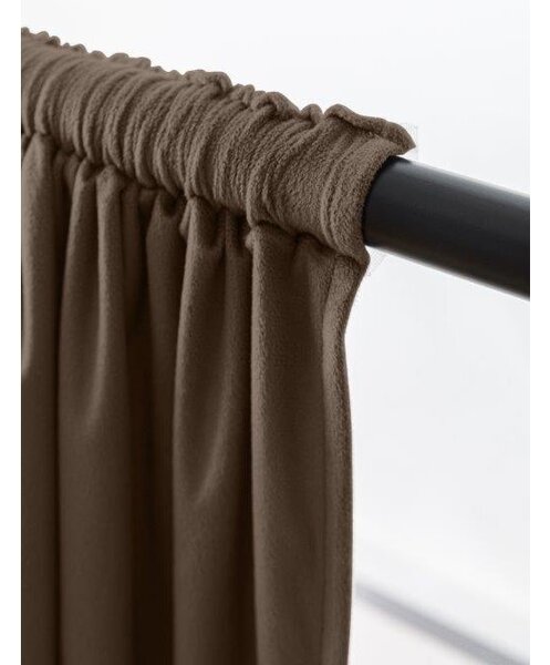 Tmavý zatemňovací záves VELVET 140x270 cm Zavesenie: Riasiaca páska