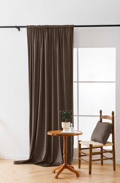 Tmavý zatemňovací záves VELVET 140x270 cm Zavesenie: Riasiaca páska