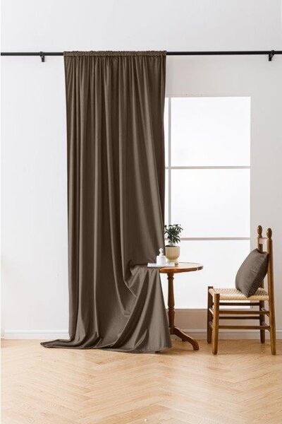 Tmavý zatemňovací záves VELVET 140x270 cm Zavesenie: Riasiaca páska