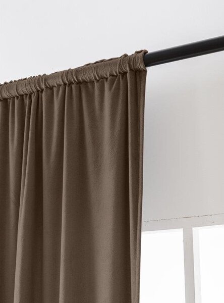 Tmavý zatemňovací záves VELVET 140x270 cm Zavesenie: Riasiaca páska
