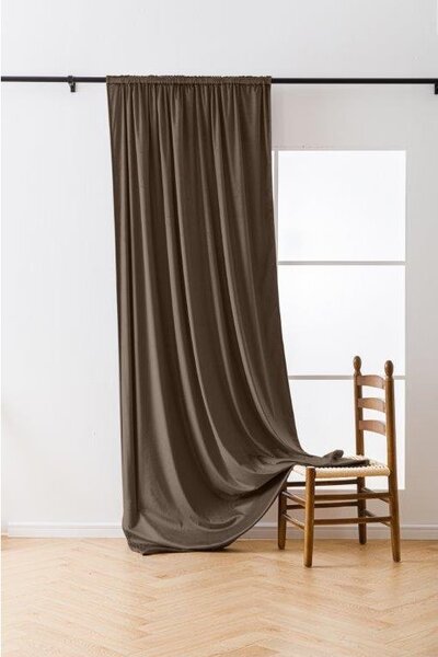 Tmavý zatemňovací záves VELVET 140x270 cm Zavesenie: Riasiaca páska