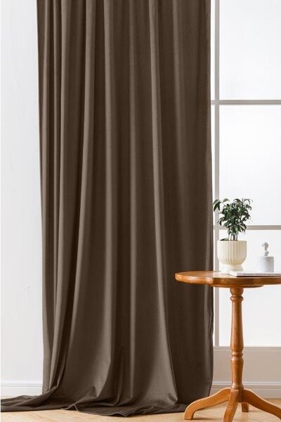 Tmavý zatemňovací záves VELVET 140x270 cm Zavesenie: Riasiaca páska