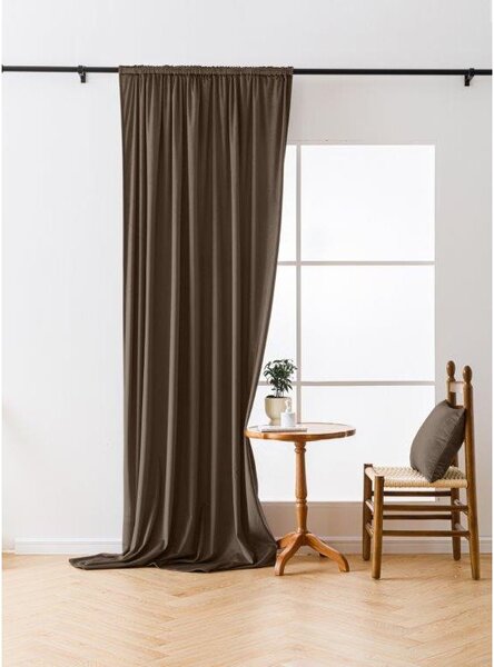 Tmavý zatemňovací záves VELVET 140x270 cm Zavesenie: Riasiaca páska