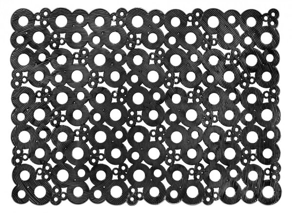 Jutex Rohož Bubbles black 007, Rozmery 0.70 x 0.50