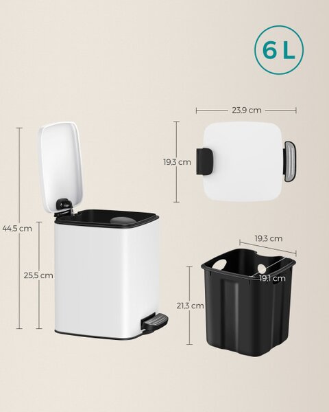 Odpadkový kôš 6L LTB590W0602