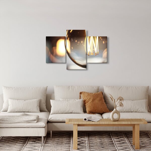 Obraz svietiacej žiarovky (90x60 cm)