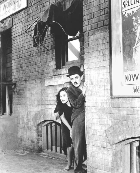 Fotografia Charlie Chaplin, Paulette Goddard, 1936