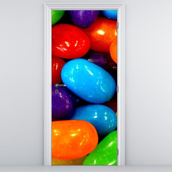 Fototapeta na dvere - farebné bonbóny (95x205cm)
