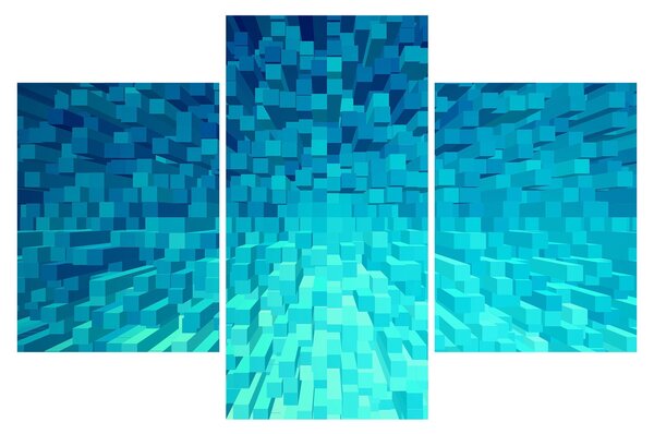 Obraz - abstraktné kocky (90x60 cm)