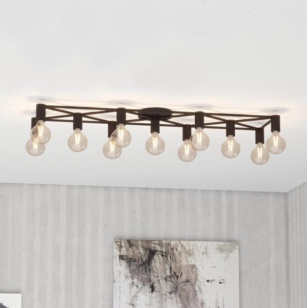 Eglo 43722 - Stropné svietidlo SPEKE 11xE27/40W/230V čierna