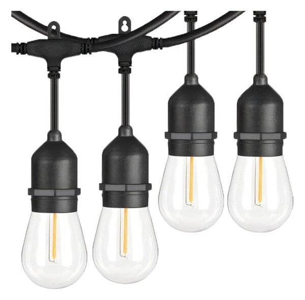 LED vonkajší dekoratívny reťazec 20xE27/1W/230V 20 m IP65 čierny