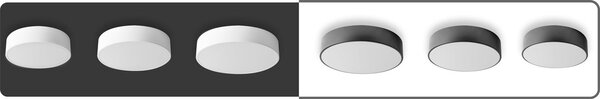 Toolight - Stropná lampa 50 cm okrúhla 5xE27 60W App645-4c, biela, OSW-00093