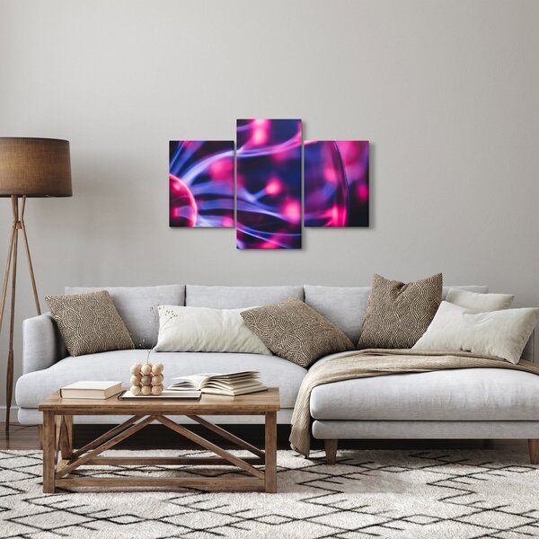 Abstraktný fialový obraz (90x60 cm)