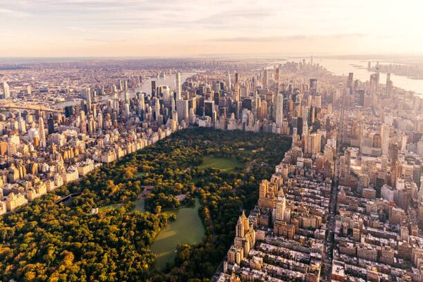 Umelecká fotografie Aerial view of New York City, Alexander Spatari, (40 x 26.7 cm)