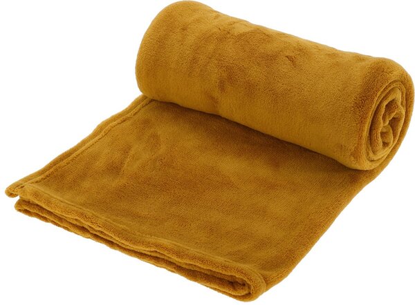 Mäkká mikroplýšová deka, 125 x 150 cm Farba: Žltá