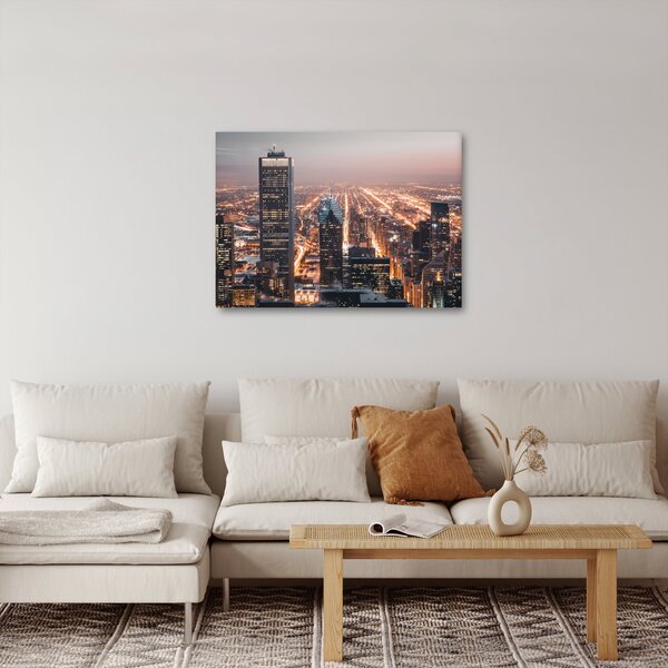 Obraz svietiacej metropoly (70x50 cm)