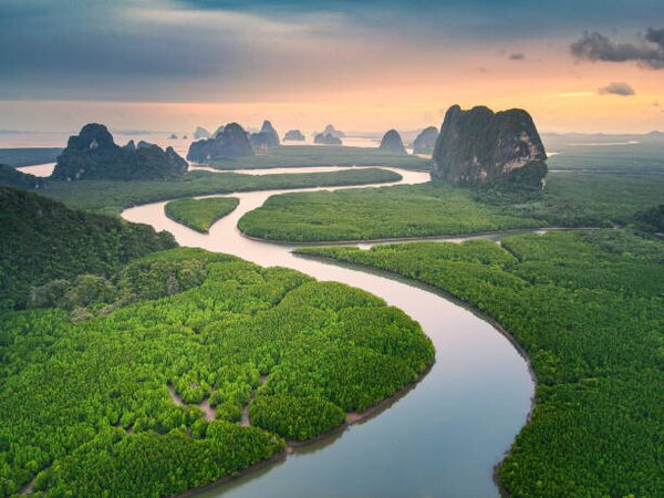 Umelecká fotografie Beautiful landscape Phangnga bay, unseen view, Jackyenjoyphotography, (40 x 30 cm)