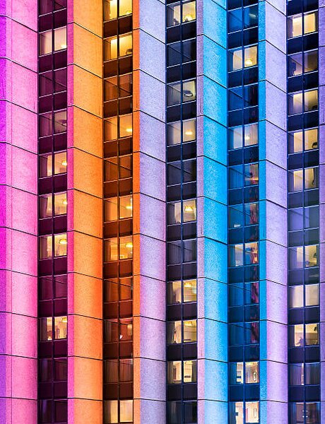 Umelecká fotografie Vivid Sydney - Colorful Skyscrapers, RugliG, (30 x 40 cm)
