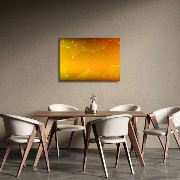 Abstraktný žltý obraz (70x50 cm)