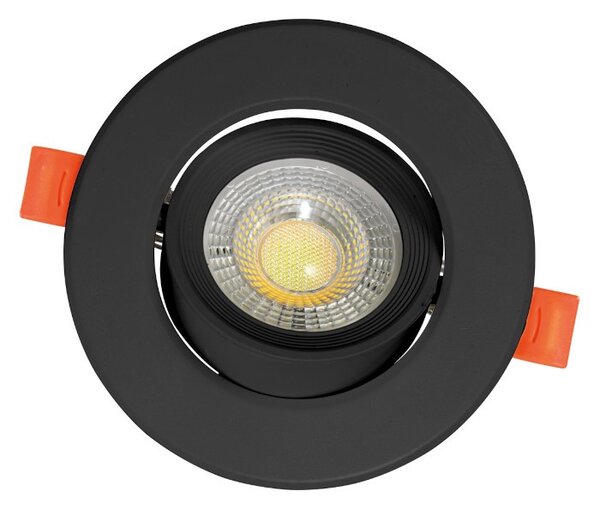 Výklopné bodové LED svietidlo ZITA 2 kruh, 11 cm, 12 W, CCT, IP20, čierne (LED-ZHS04/12W/CCT/CR) (LED-ZHS04/12W/CCT/CR)