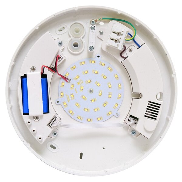 Stropné LED svietidlo VICTOR LED B s núdzovým modulom, 28 cm, 18 W, 3000 K, IP44, biele (W131/EM/LED/B-3000) (W131/EM/LED/B-3000)