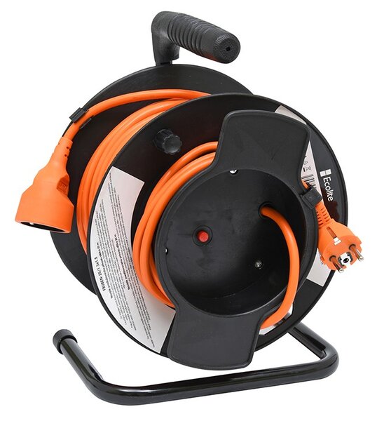 Predlžovací bubon 25 m, 1 zásuvka, 3×1,5 mm², oranžový kábel (FBUBEN-25/1 3*1,5) (FBUBEN-25/1 3*1,5)