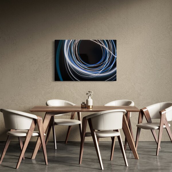 Obraz modrých liniek (90x60 cm)
