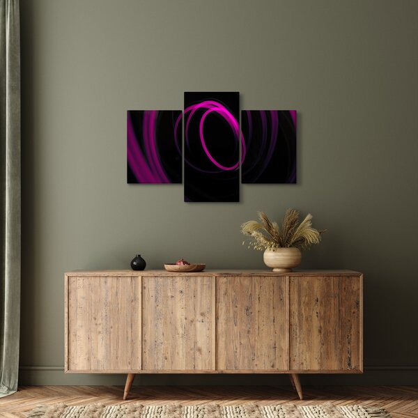 Obraz - fialové čiary (90x60 cm)