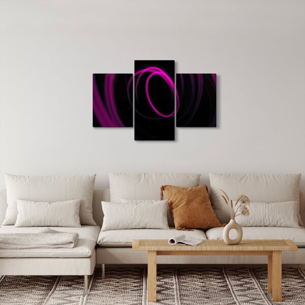 Obraz - fialové čiary (90x60 cm)
