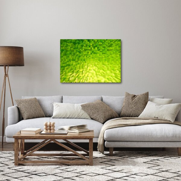 Obraz žltozelených kostičiek (70x50 cm)