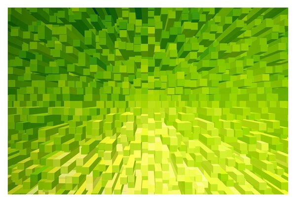 Obraz žltozelených kostičiek (90x60 cm)