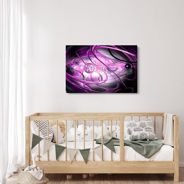 Obraz krásnej fialovej abstrakcie (90x60 cm)