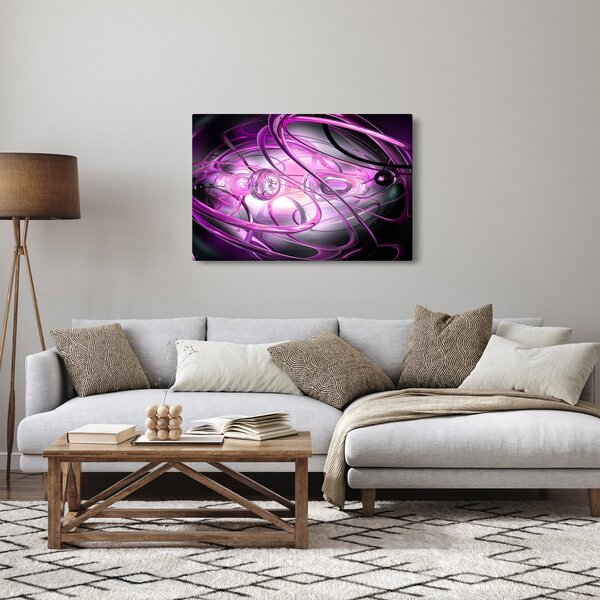 Obraz krásnej fialovej abstrakcie (90x60 cm)