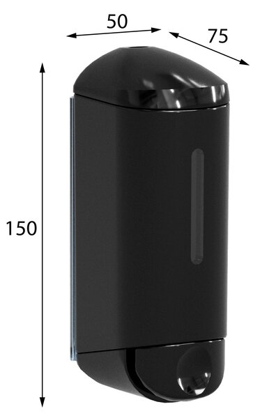 MARPLAST MARPLAST, SHOWER SMALL dávkovač tekutého mydla 170ml, čierna, A94503