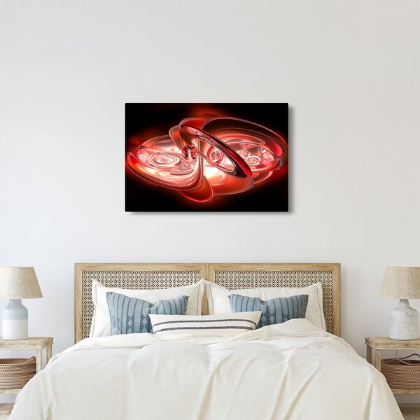 Obraz - červené tvary (90x60 cm)