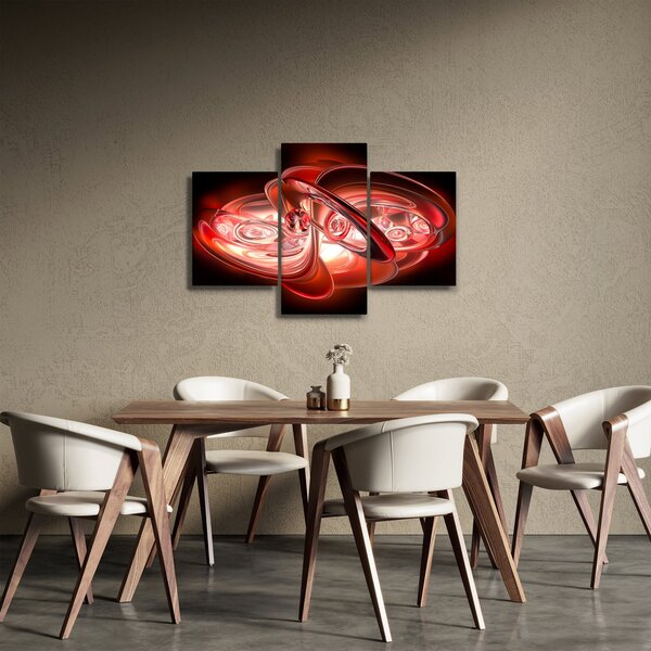 Obraz - červené tvary (90x60 cm)