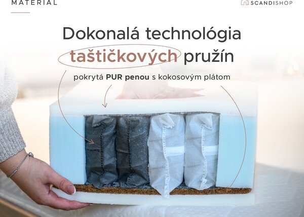 Kokosový matrac COCO MAXI 20 cm 90 x 200 cm Ochrana matraca: BEZ chrániča matraca