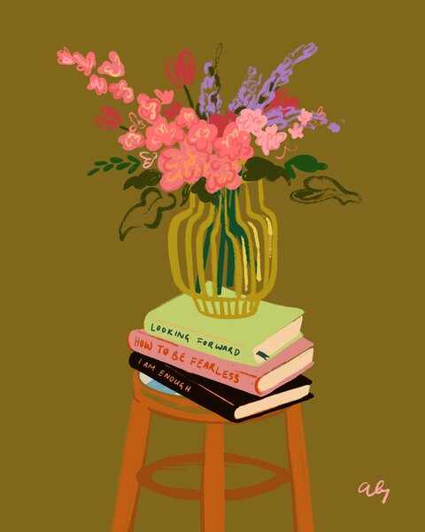 Ilustrácia Floral Vase, Arty Guava, (30 x 40 cm)