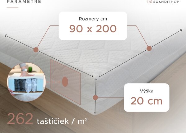 Kokosový matrac COCO MAXI 20 cm 90 x 200 cm Ochrana matraca: BEZ chrániča matraca